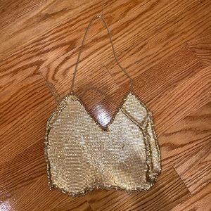 Chainmetal sexy gold top